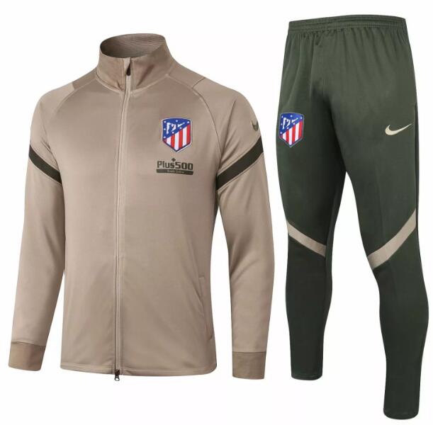 Atletico Madrid Khaki Training Kits Jacket with Pants 2020/21